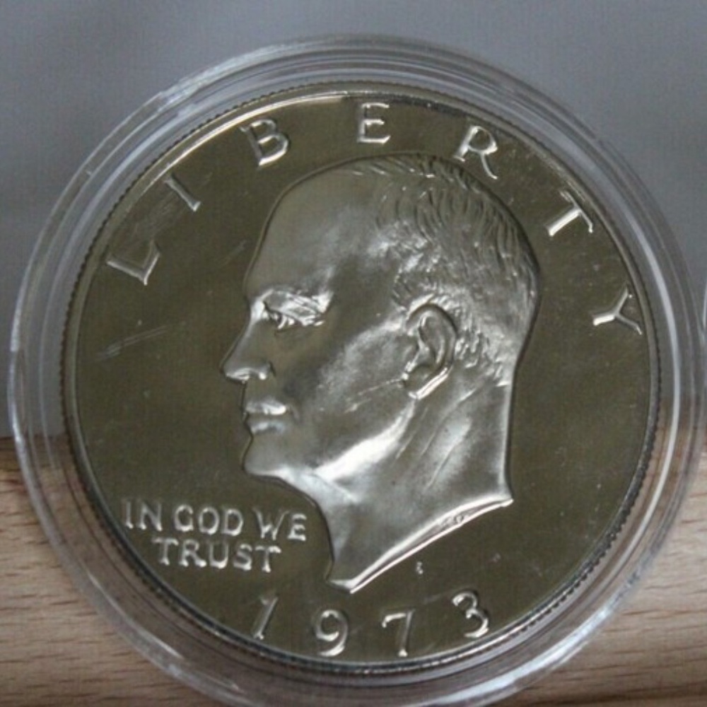 1973 S Proof Deep Cameo Eisenhower Dollar  1 Coin